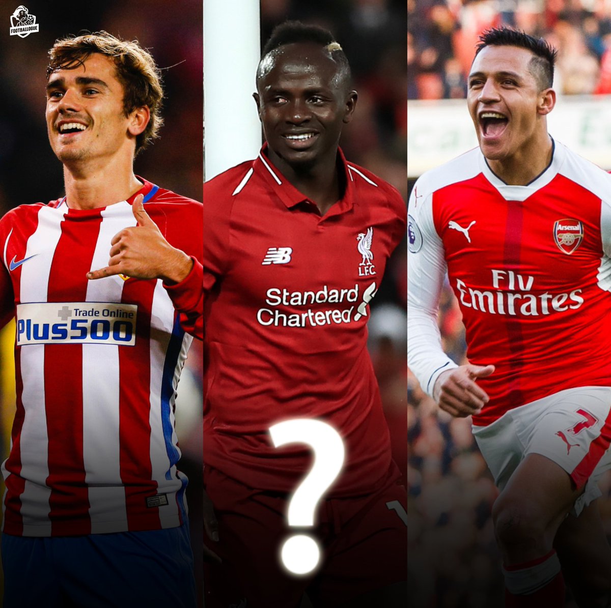 𝗤𝗨𝗘𝗟 𝗣𝗥𝗜𝗠𝗘 𝗩𝗢𝗨𝗦 𝗔 𝗟𝗘 𝗣𝗟𝗨𝗦 𝗠𝗔𝗥𝗤𝗨𝗘́ ? ✨

🇫🇷 Antoine Griezmann : 2016

🇸🇳 Sadio Mané : 2018/2019

🇨🇱 Alexis Sanchez : 2016/2017

Des moments où ces trois joueurs étaient vraiment à leurs apogées...

Lequel vous prenez en premier ? 🤔