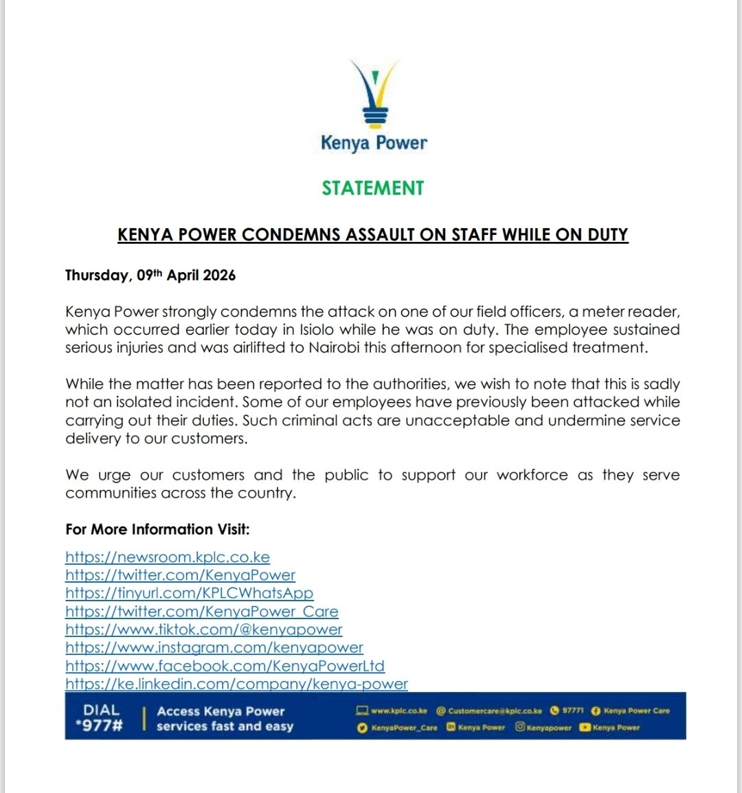 The Kenya Power & Lighting Company Plc. tweet media