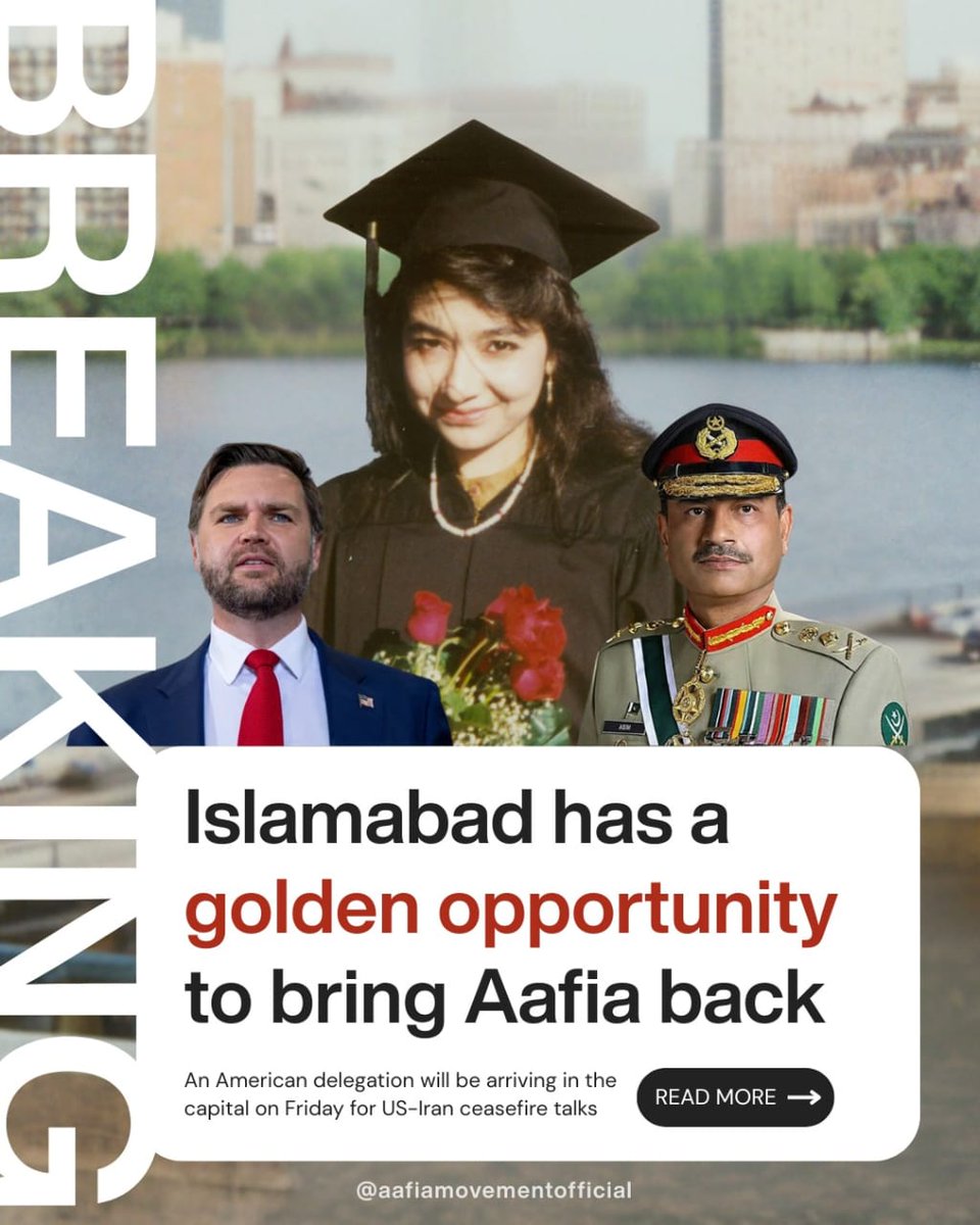 Kashmir2031's tweet photo. Let history remember these talks as the day Dr. Aafia returned home.
Diplomacy4Aafia
Field Marshal Bring Aafia back
#DemandAafia_IsbTalks
Mah https://t.co/4XdyMQxj2w