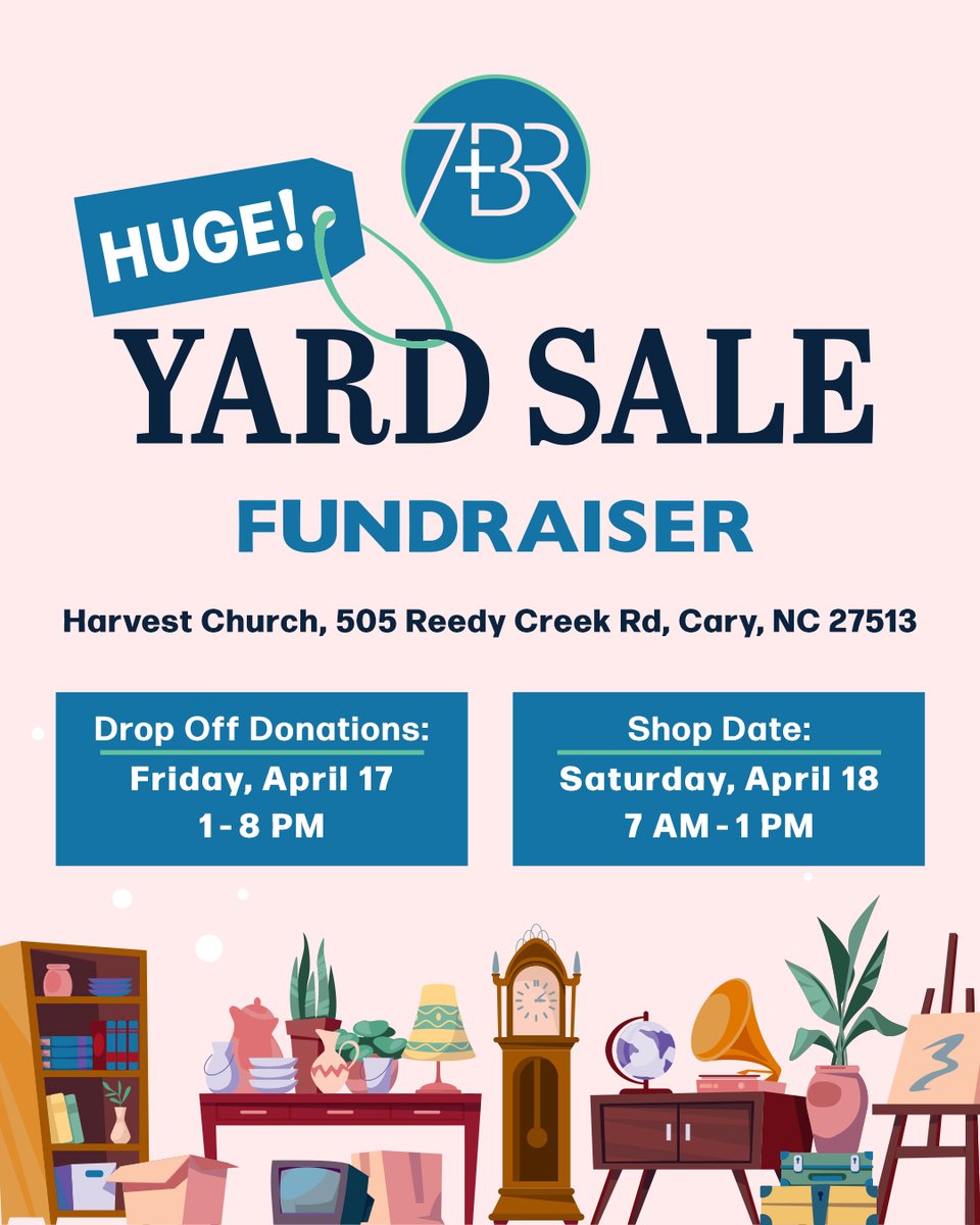 COMING SOON! 📅 Now is your chance to declutter for a great cause! Our Global Partner 7 Billion Reasons is hosting an annual Yard Sale Fundraiser to help in their mission to share the love of Christ to communities in Uganda &amp; around the world. 🌎 Details: subspla.sh/7p2mpvw