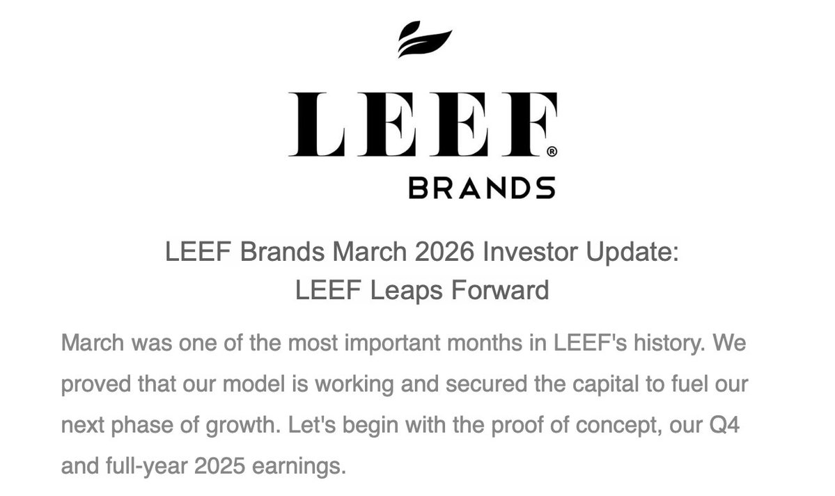 LEEF Brands tweet media