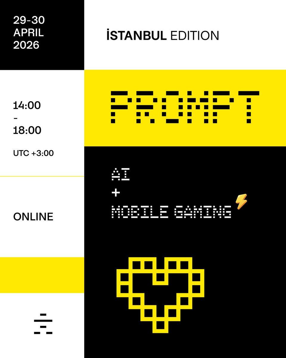 PromptSessions's tweet photo. PROMPT Istanbul. April 29-30. Online.

Our 4th edition. Two days. Two themes: AI and Mobile Gaming.

Last time in Amsterdam, focus was AI + Impact. 25 investors and 15 startups sat down for over 100 private 1-on-1 conversations in a single afternoon.

This time in Istanbul, one of the world’s fastest-growing mobile gaming ecosystems, and one of the most active regions for early-stage AI startups. Over 200 meetings to be held. Some of the most active early-stage gaming investors and top AI investors with the founders they need to meet.

If this is your space → apply using the link in the comments.

Limited seats as usual.

#AI #MobileGaming #Startups #VentureCapital #IstanbulTech