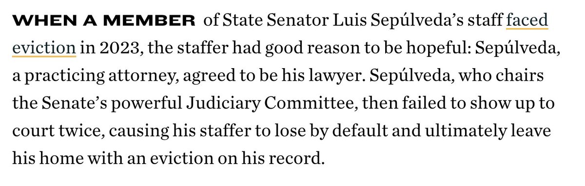 ChristRobbins's tweet photo. @CityLimitsNews And @nysfocus with the brutal one-two combo of this lede and the financial disclosures showing how much money the senator is making via his law practice (a lot!)

https://t.co/bKbYwrpcBn https://t.co/QUNDVy0mlo