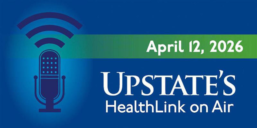 UpstateHealth's tweet photo. Virtual reality pain relief for burn victims, cooling caps for cancer patients, and the role of death doulas — all on the next “HealthLink on Air,” Sunday at 6 a.m. on WRVO and available online at https://t.co/ewBKsqR6eM. https://t.co/jIuXUmP7UZ