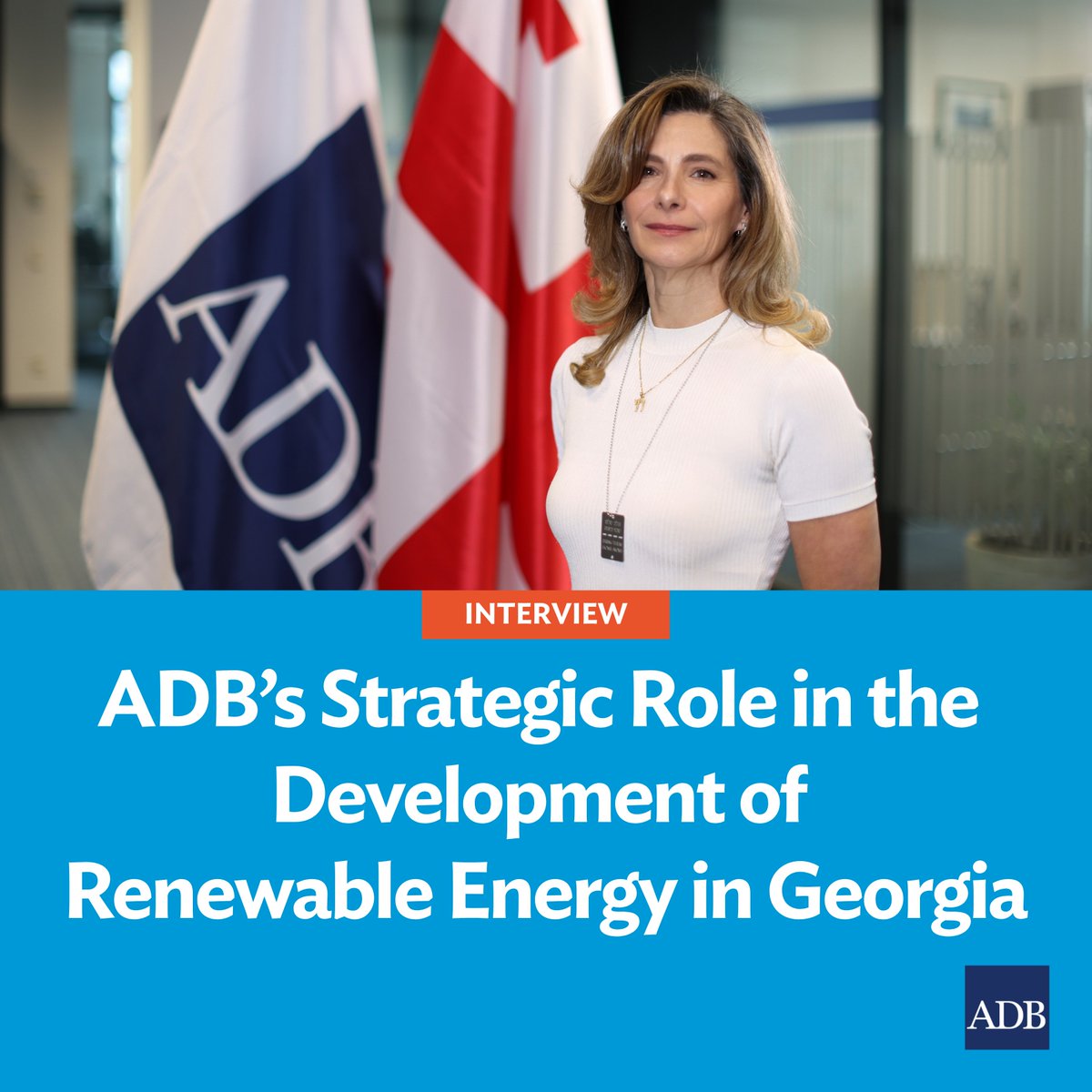 adb_georgia's tweet photo. "By combining financing with risk mitigation, strong project structuring, and policy engagement, ADB helps make renewable energy projects bankable and investable," - ADB Country Director in Georgia. https://t.co/7VtOQcceot https://t.co/Uv4KZCOiLL
