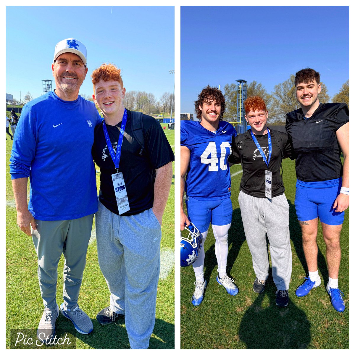 I had a great time visiting <a href="/UKFootball/">Kentucky Football</a> spring practice. It was great to meet the new snappers, <a href="/CoachRay_UK/">Jack Ray</a>, <a href="/CoachWillStein/">Will Stein</a>, and catch up with <a href="/CoachPerry_UK/">Mark Perry</a> and <a href="/w_rodriguez10/">Willie Rodriguez</a>. I enjoyed showing <a href="/Ty_Bryant32/">Ty Bryant</a> his 98 card that’s the newest addition to my College Football squad!