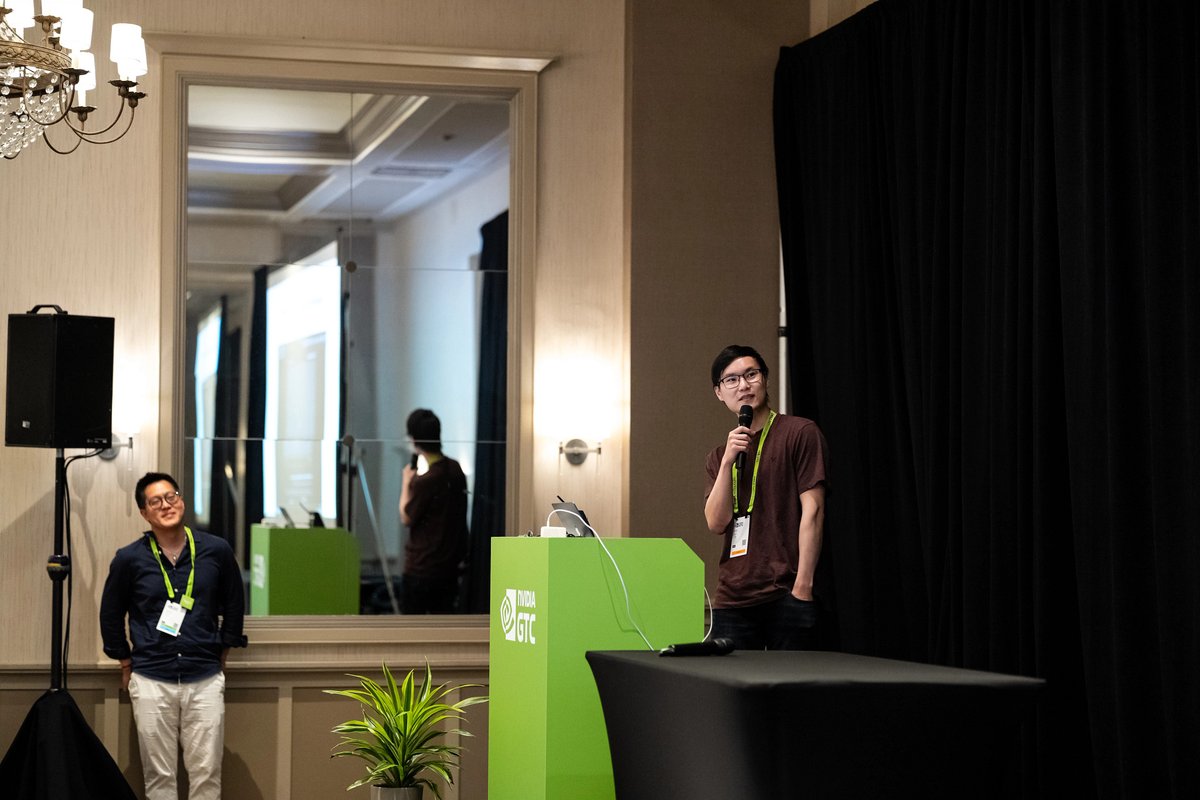 NVIDIAAIDev's tweet photo. What a night for the NVIDIA Dynamo community 📸

From OSS commits to production-scale inference, NVIDIA Dynamo is quickly becoming part of the modern AI stack enhancing stability, reliability, and speed.

One thing was clear: faster inference is the new frontier—and Dynamo is the skill to master. Inference is hard (really hard), and the game is shifting. 

And the conversations didn’t stop there. An incredible turnout stayed on to connect, share ideas, and celebrate the growing inference ecosystem.

Huge thank you to our speakers from @alibaba_cloud, @baseten, @haoailab, @intel, @Pinterest, @PrimeIntellect, and to everyone who joined us and continues to push Dynamo forward. 

📗 https://t.co/9urWKV9Ltt