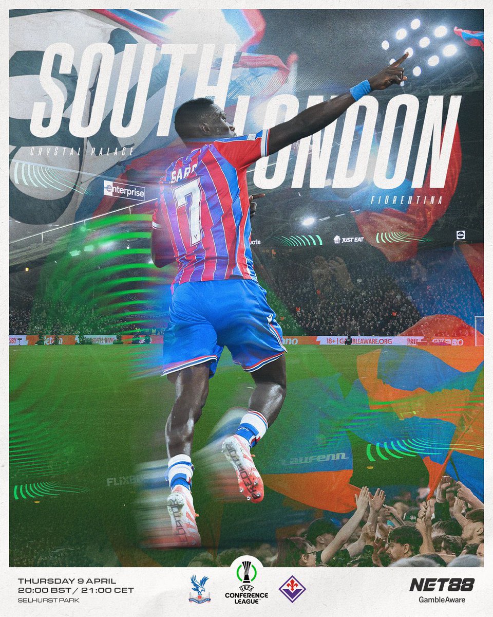 CPFC_NL's tweet photo. 𝗨𝗘𝗙𝗔 𝗖𝗢𝗡𝗙𝗘𝗥𝗘𝗡𝗖𝗘 𝗟𝗘𝗔𝗚𝗨𝗘 𝗠𝗔𝗧𝗖𝗛𝗗𝗔𝗬 ⚽️
🆚 Fiorentina
⏰ 21:00 uur
🏟️ Selhurst Park
European quarter-final at Selhurst! 🤩
#CPFC🦅 | #CRYFIO https://t.co/ULtwXI8BK1
