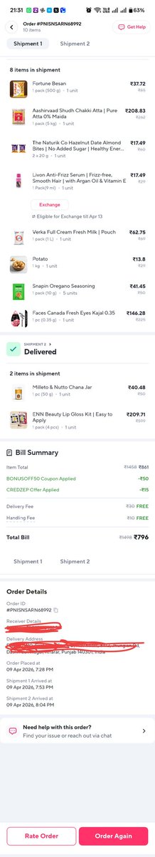 Simran06303257's tweet photo. @ZeptoNow Your delivery agent marked my Shipment 2 as 'DELIVERED' without even calling me or showing up at my door! I never received my items worth ₹250 and support is refusing to refund. This is FRAUD. Order #PNISNSARN68992 🧵 https://t.co/n6qHk8SQ76