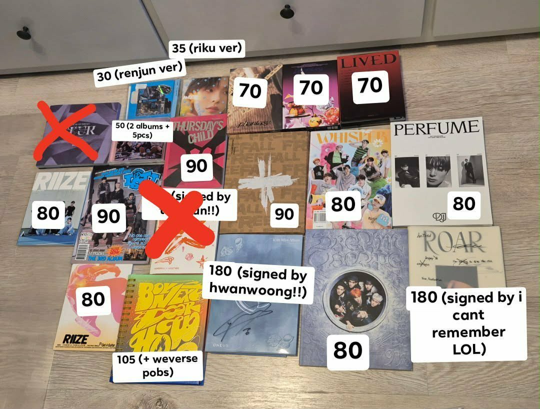 KPOP SPRZEDAM <a href="/PLkpopsell/">KPOP MERCH</a> 

Moja siostra sprzeda poniższe albumy!Ceny i karty widoczne na zdjęciach 
Niektóre albumy są autografowane!