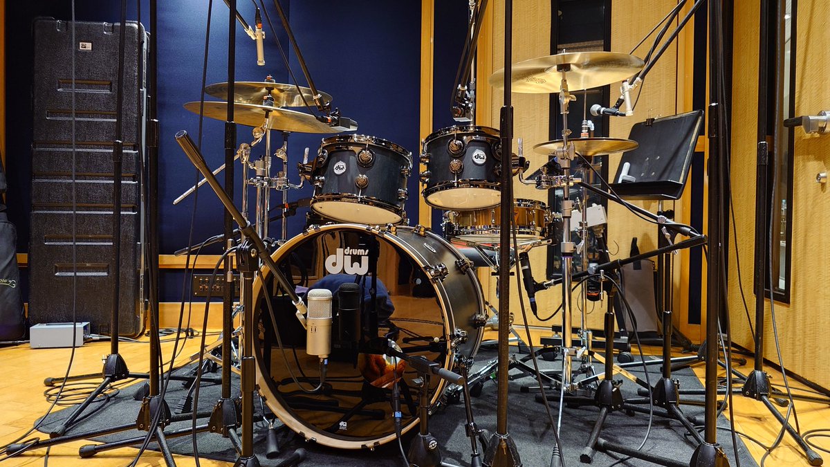 tto_ling's tweet image. 昨日のドラムテック。

これは良いという確信を持てたRec！
riddimのcast bronzeが絶対に必要でしたね。
完成楽しみ。

#dw #riddim