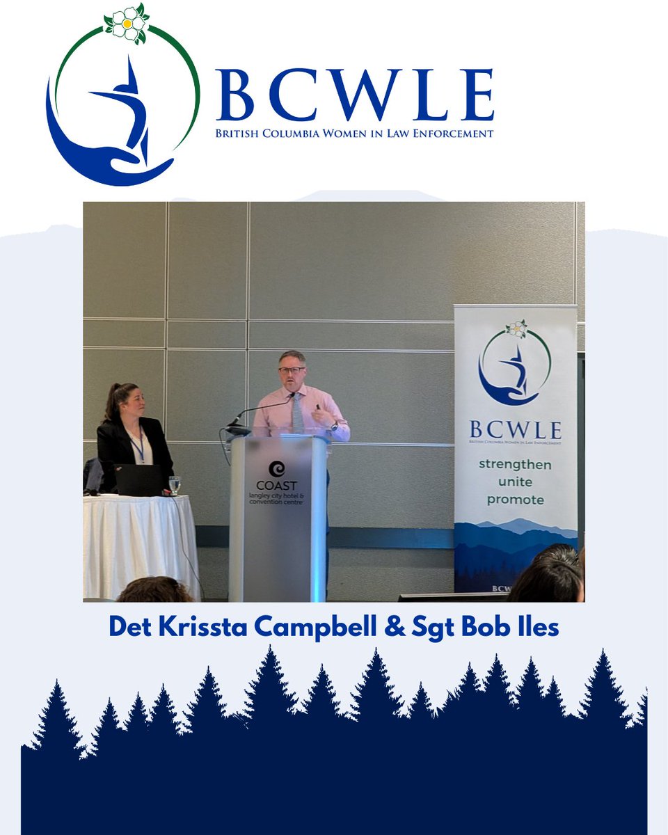 BCWLECanada's tweet image. Det Krissta Campbell &amp;amp; Sgt Bob Iles of @vicpdcanada giving a compelling behind-the-scenes look at a 2014 assault &amp;amp; stabbing in Beacon Hill Park #yyj. The 10yr-long investigation showed #determination &amp;amp; #dedication for justice for the victim.

#BCWLE #WomenLeading #BCWLEConference