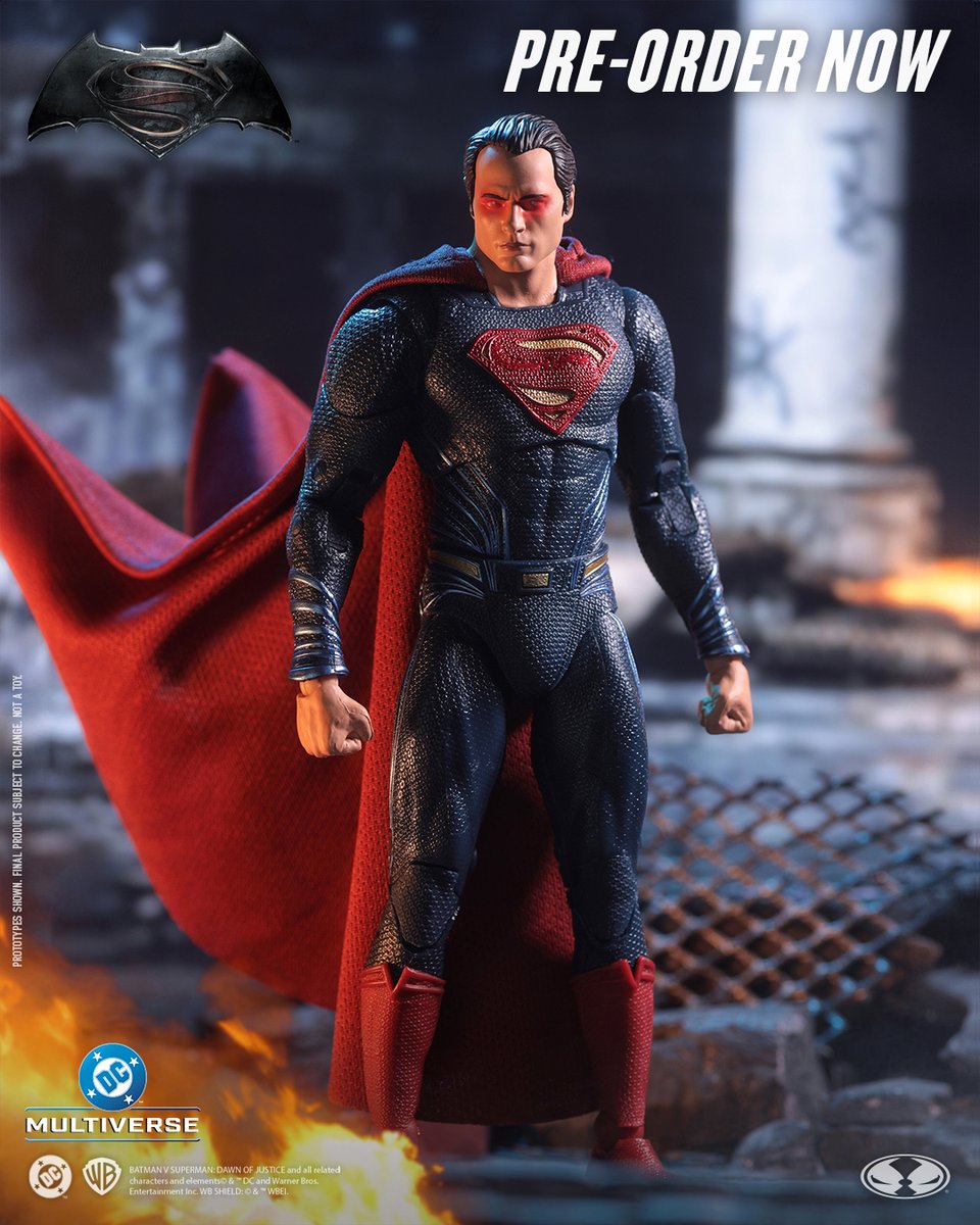 mcfarlanetoys's tweet image. Superman™ (Heat Vision) (Batman V Superman: Dawn of Justice™) is available for pre-order NOW at select retailers! ➡️ bit.ly/SupermanHeatVi…

7" action figure includes art card and figure display base.  

#McFarlaneToys #DCMultiverse #Superman #BatmanVSuperman #DawnofJustice