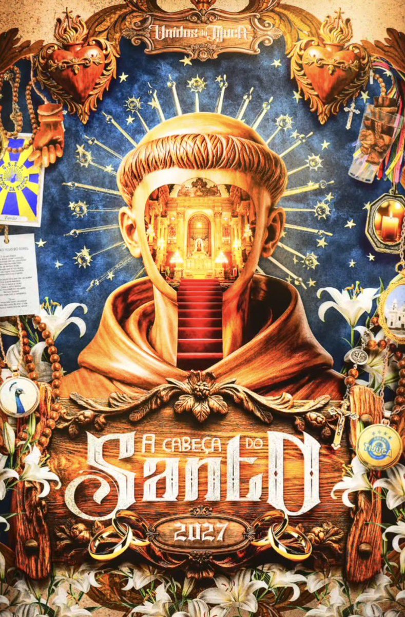 AllPop_BR's tweet photo. 🚨🎭 CARNAVAL RJ 2027!

A Unidos da Tijuca anunciou o seu enredo para 2027, “A cabeça do Santo”, inspirado no livro de Socorro Acioli, será desenvolvido pelo carnavalesco Lucas Milato. https://t.co/GswndEdqwA