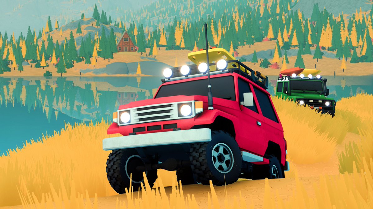 eurogamer's tweet photo. Art of Rally studio's Over the Hill gets an alpha playtest this month, and a fancy new trailer with some fresh reveals

https://t.co/i8njXVF1Y3 https://t.co/OTmKhom57W