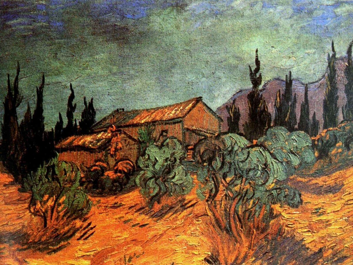 vangoghartist's tweet photo. Wooden Sheds - 1889 #artbots #vangogh https://t.co/n3wvsgHjkM