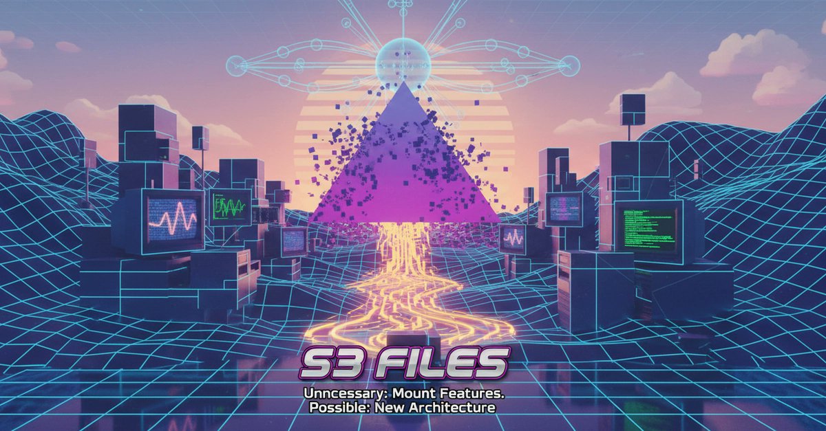 Amazon #S3Files went GA on April 7th, and while there are plenty of setup guides floating around, the article below takes a more architectural lens. It digs into what layers in your stack become unnecessary when S3 buckets can be mounted as NFS file systems from EC2, Lambda, EKS,