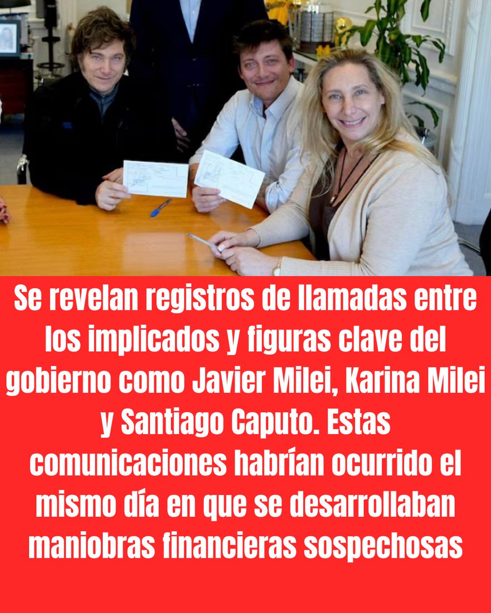 🚨 $LIBRA: EL CLAN MAHIQUES Y SU FRUTO ENVENENADO, LA MEDIDA DESESPERADA DE JAVIER Y KARINA MILEI Y ADORNI 🚨

En esta investigación contamos cómo alrededor del caso $LIBRA empieza a aparecer una trama judicial y política cada vez más pesada para el gobierno 🔎💸. Pusimos el foco