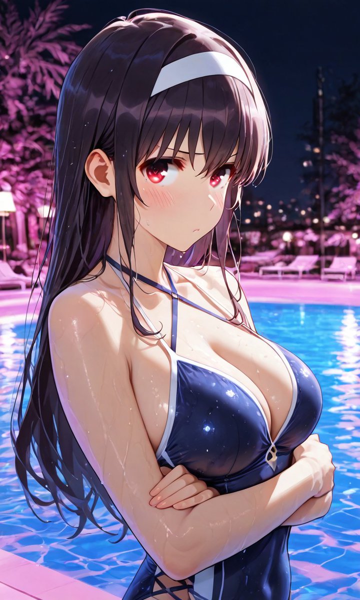 深夜のイラスト投稿②😍 霞ヶ丘詩羽【冴えカノ】 冴えない彼女の育てか