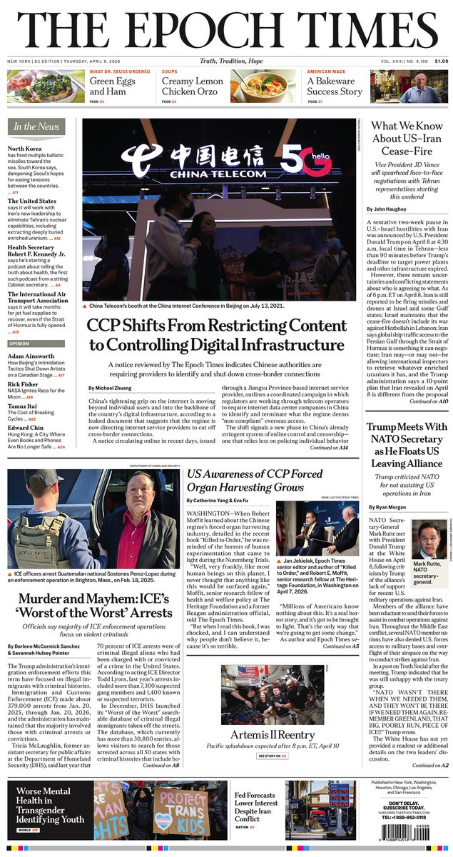 EpochTimesPrint's tweet photo. CCP Shifts From Restricting Content to Controlling Digital Infrastructure
A notice reviewed by The Epoch Times indicates Chinese authorities are requiring providers to identify and shut down cross-border connections.
#CCP #GreatFirewall #ChinaCensorship #InternetControl https://t.co/WNs7QOPxVu