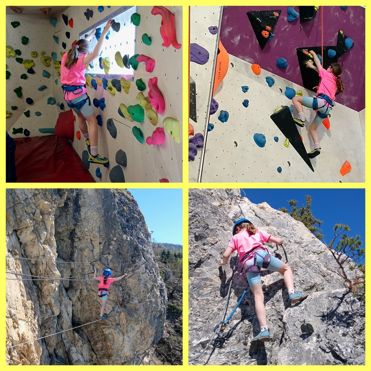 FellayG's tweet photo. Bonheur des découvertes et des moments partagés : cours de perfectionnement puis via ferrata à Nax (et pour une fois, avec 1 enfant 😉) https://t.co/P7oslr37oL
