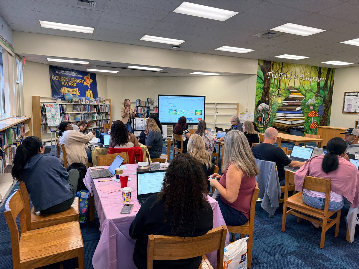 BCPSInnovates's tweet photo. 💫Copilot AI PD at Meadowbrook Elementary! 💫Supporting K–5 teachers with Copilot Teach Study Aids and Copilot Create a Story for standards‑based instruction. 

#bcpsinnovates @browardschools @Copilot https://t.co/2PCharSTdU
