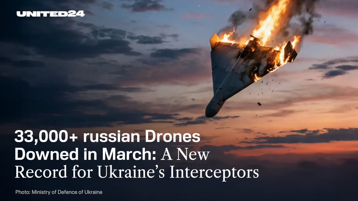 U24_gov_ua's tweet image. In March, Ukrainian interceptor drones destroyed 33k+ russian UAVs — double the amount intercepted in February🔥

As russia scales up the use of Shaheds, Ukrainian manufacturers parry with advanced technologies🧵

Let’s support the effort:
u24.gov.ua/sky-defense?ut…