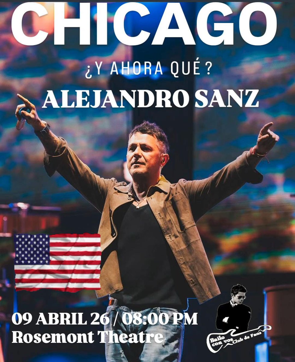 Ale retoma nuevamente la gira y en esta oportunidad #Chicago espera por él y toda su banda!!! Éxitos en esta nueva etapa del world tour de #YAhoraQué  @alejandrosanz
#AlejandroSanz #SanzEnUSA #WorldTourYAhoraQué