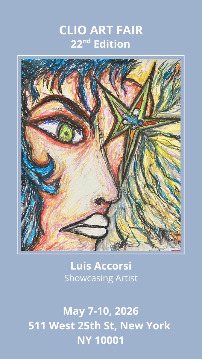 ⭐️ Clio Art Fair May 2026 Editions’ Showcasing Artists! 
🎨 Luis Accorsi
#clioartfair #clioartfair2026 #clioartfairmay2026 #makeartworldwide #showcaseinny #independentartist #besogoodtheycantignoreyou #makearteveryday