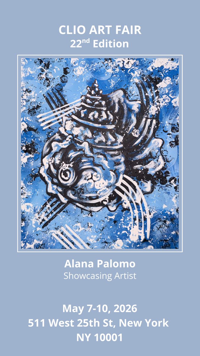 ⭐️ Clio Art Fair May 2026 Editions’ Showcasing Artists! 
🎨 Alana Palomo
#clioartfair #clioartfair2026 #clioartfairmay2026 #makeartworldwide #showcaseinny #independentartist #besogoodtheycantignoreyou #makearteveryday