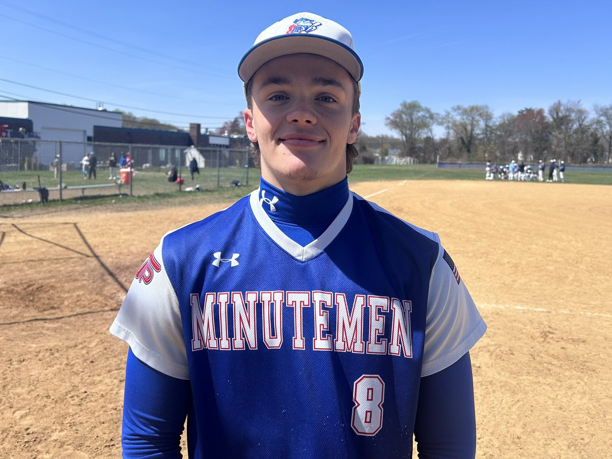 kminnicksports's tweet photo. Peyton Andrie saw a pitch he liked and sent it over the fence in left field. It was all the Minutemen would need today. Story in a bit. Stay tuned ⚾️⚾️

@WTHS_Athletics @TwpBaseball @_pandrie8 https://t.co/aHwyLmoW5Y
