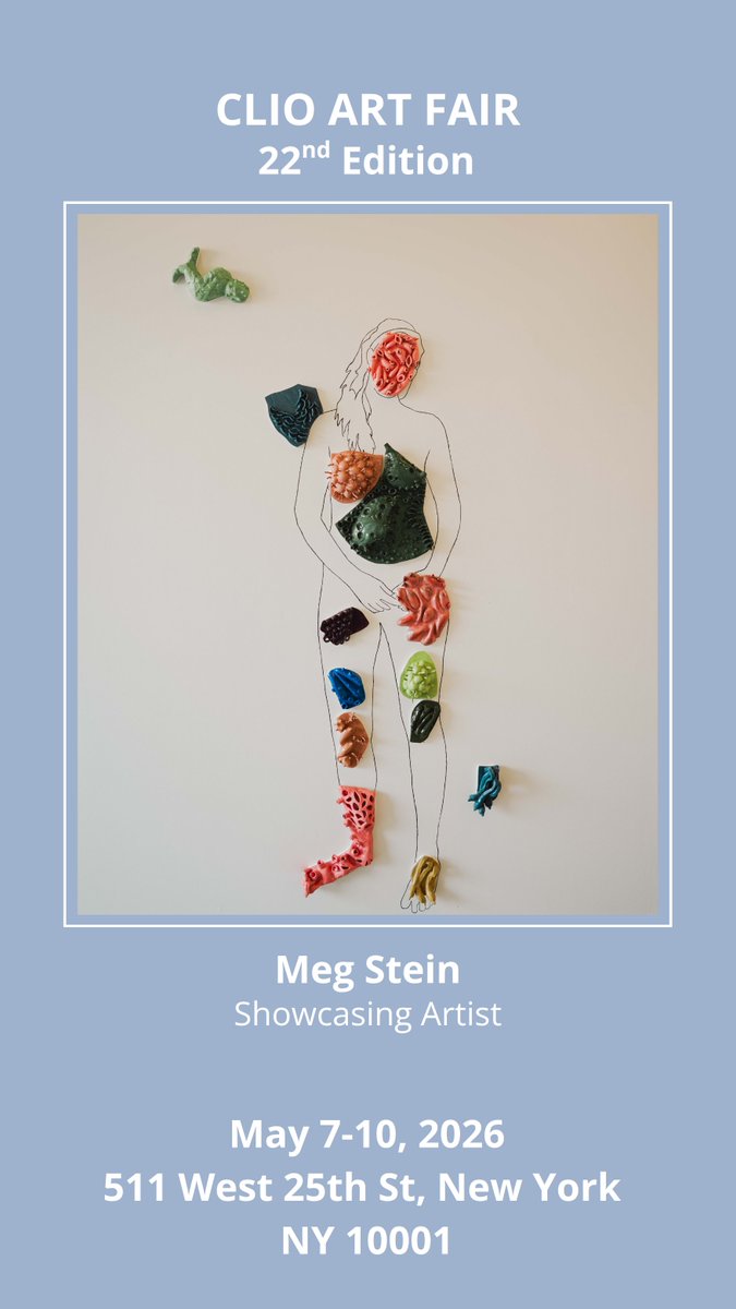 ⭐️ Clio Art Fair May 2026 Editions’ Showcasing Artists! 
🎨 Meg Stein
#clioartfair #clioartfair2026 #clioartfairmay2026 #makeartworldwide #showcaseinny #independentartist #besogoodtheycantignoreyou #makearteveryday