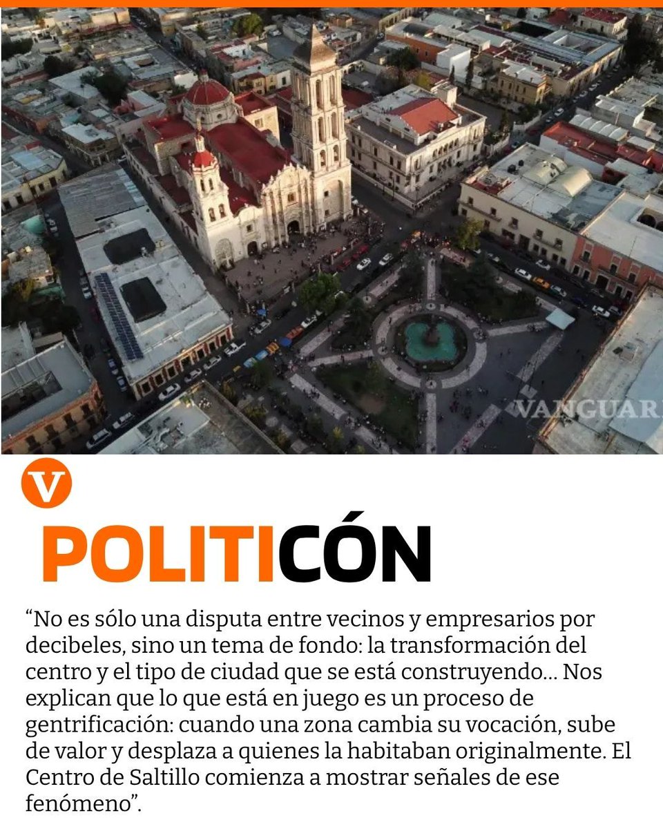 “Centro Histórico de Saltillo: más allá del ruido, preocupa la gentrificación”: Hoy les hablo sobre el tema en los primeros dos puntos de su columna.

🔗 Conoce más detalles aquí. 👉 bit.ly/4mlBM26