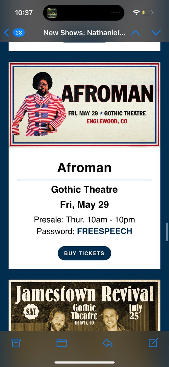 NachoDenzel's tweet photo. Afroman with “FreeSpeech” as his presale code is gold https://t.co/06Yn6jo2Zt