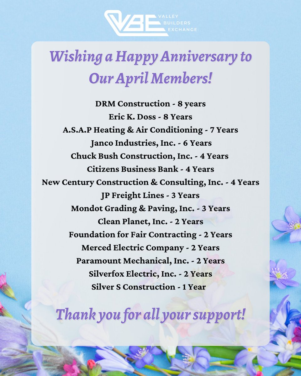 Happy Anniversary to our April Members! We appreciate you! 🤩