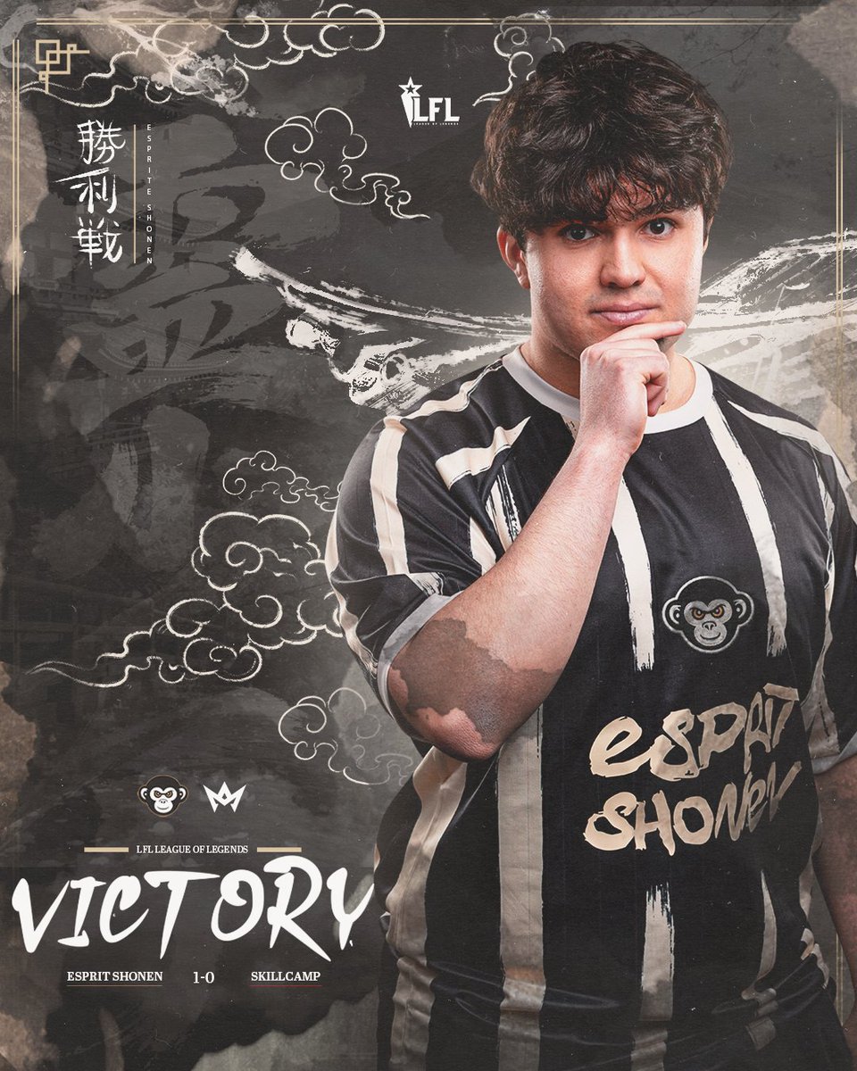 Esprit_Shonen's tweet photo. C'est fini la Div 2 on a dit !! 2-0 week

🤝GG @skillcamp_gg  

#ESWIN 🐵 https://t.co/JGXeMaYyfu