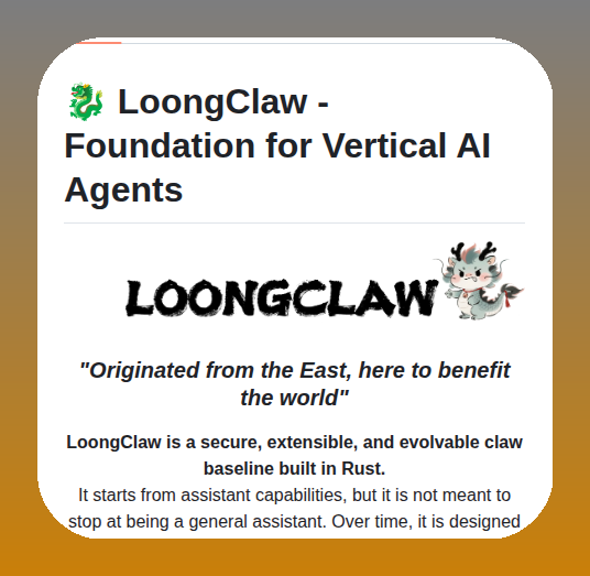 tom_doerr's tweet image. Foundation for AI agents in Rust

github.com/loongclaw-ai/l…