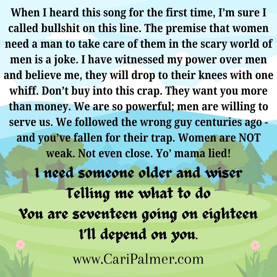 carijill's tweet photo. Easy targets will not land a man. They know you are shared merchandise. They won't remember you. Let them want you. Be special. Say no. Say yes to you. Be above their desires. Discover yours. Trust you can have a man at the drop of the hat if you wanted one. 
#thebridgecaripalmer https://t.co/4ryfA5Jpea