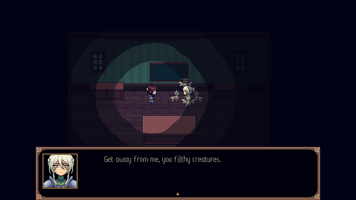 StarlitCastle's tweet photo. 4 THINGS ABOUT MY GAME
Stray Magic 

⚔️Lots of characters to recruit from
😈About exploration and discovery, no hand-holding
✨Magic corruption mechanic
🏰A magic academy to explore! Figure out which events lead to all this chaos.

#indiedrop https://t.co/5iohsVoXYd