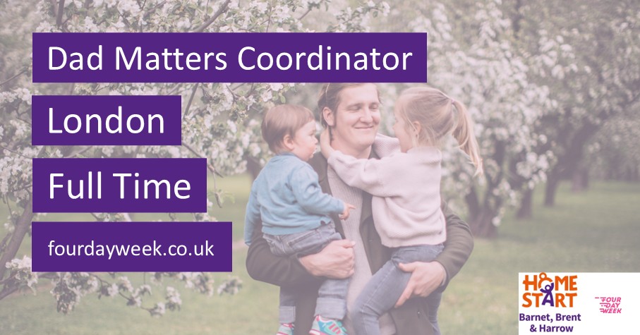 Four_day_week's tweet image. We are working with @HomeStartBarnet to help them fill their Dad Matters Coordinator vacancy. This is a full-time role based in London.

Find out more about this role here: tinyurl.com/8hemd75r

#flexibleworking #coordinator #coordinatorjob #homestart #jobsinLondon #Barnet