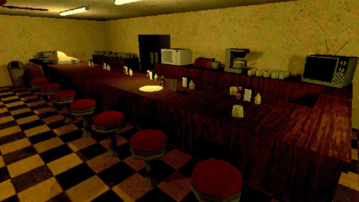 DEVHOURGAMES's tweet photo. Feeling hungry before investigating a cult?
Then stop by EAT in LOVELAND

#indiegame #lowpoly #horror #psx #gamedev #indiegamedev https://t.co/ugBslChq94
