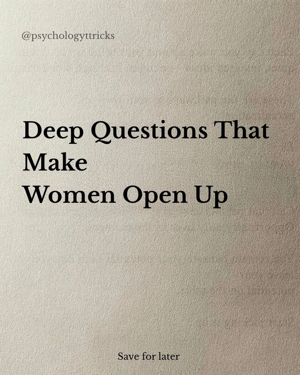 majestymasculin's tweet photo. Deep Questions That Make Women Open Up

-Thread- https://t.co/MTJHbfVwig
