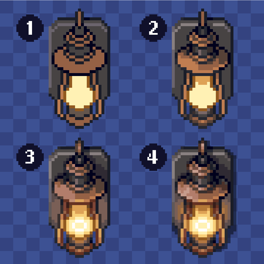 hypnobius's tweet photo. Rustic wall lamp drawing process 💡

#pixelart #indiedev https://t.co/S6Gopc6sp3