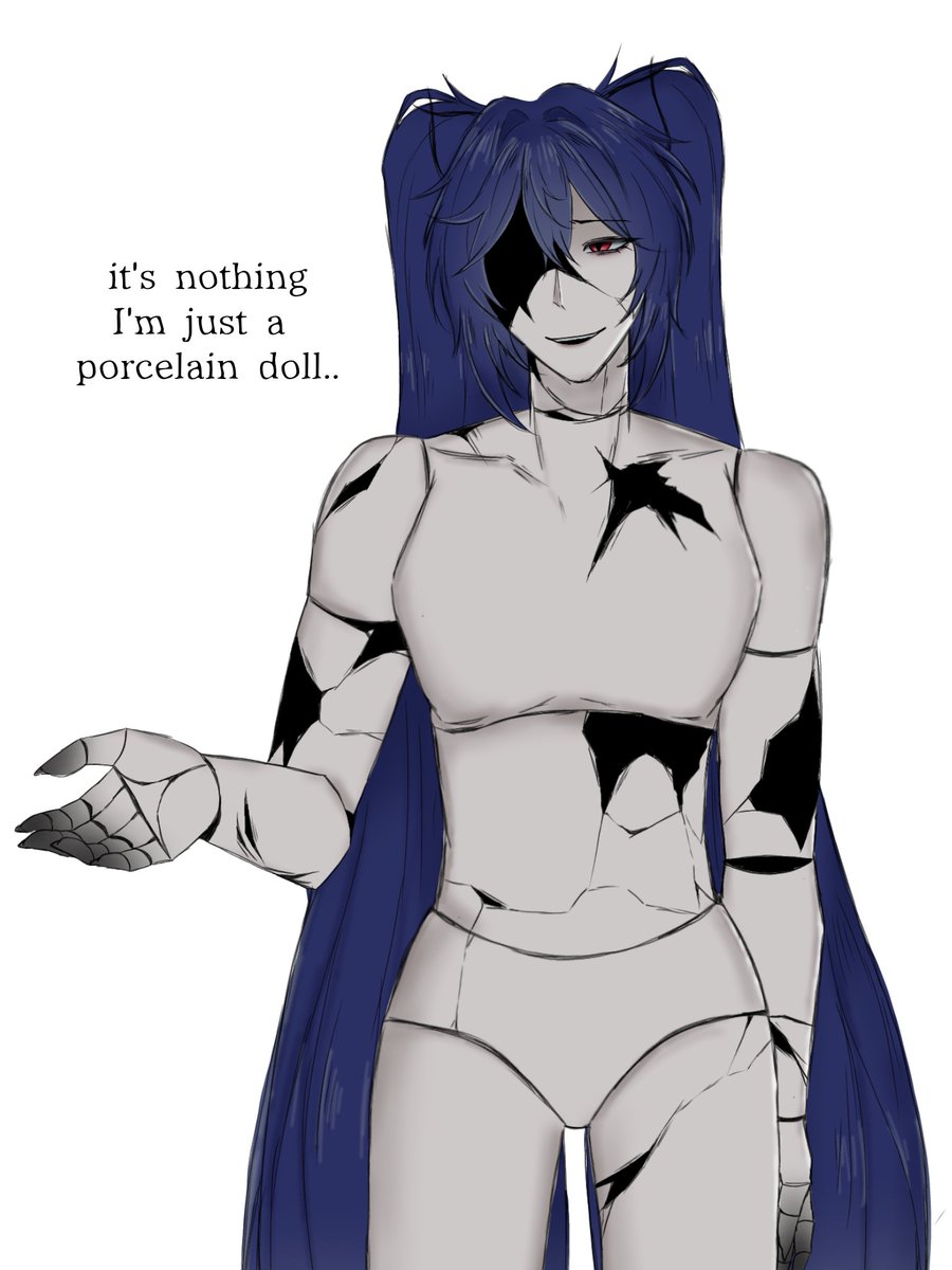 gl1tchymaze_th's tweet image. Diva without a shirt (It wouldn't be a problem, would it, if I drew a diva like this?) #PDDB #YCCM3 #projectdivadeepblue