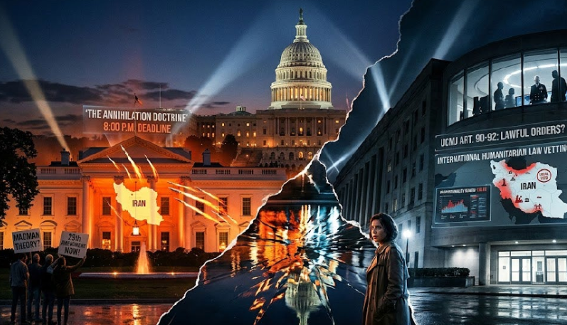 2026年4月7日午後7時59分。アメリカの核戦争は、あと1分で始まるところだった。

しかし発射はされなかった。大統領が「イランの文明を消滅させる」と宣言したその瞬間、軍が命令を拒否したからだ。