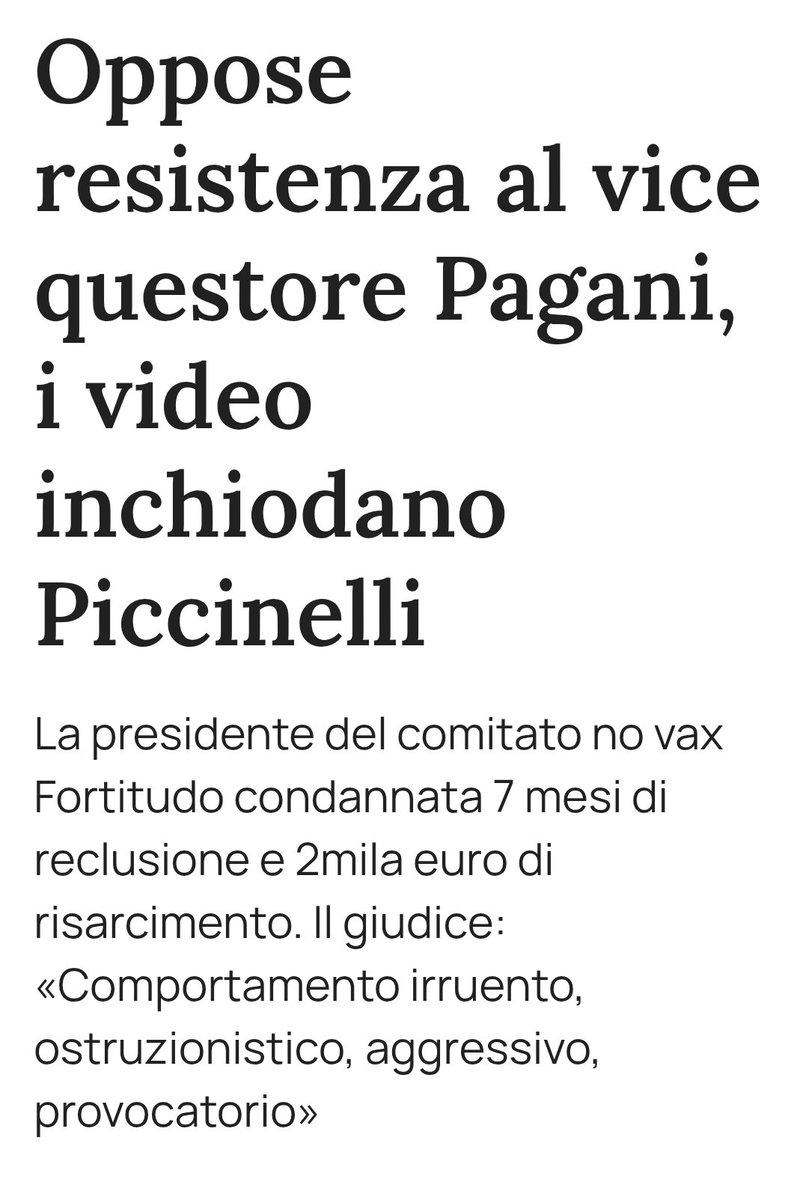 winxinpensione's tweet image. La presidente novax del Comitato Fortitudo condannata a 7 mesi di reclusione più risarcimento. 

Acefali #novax
