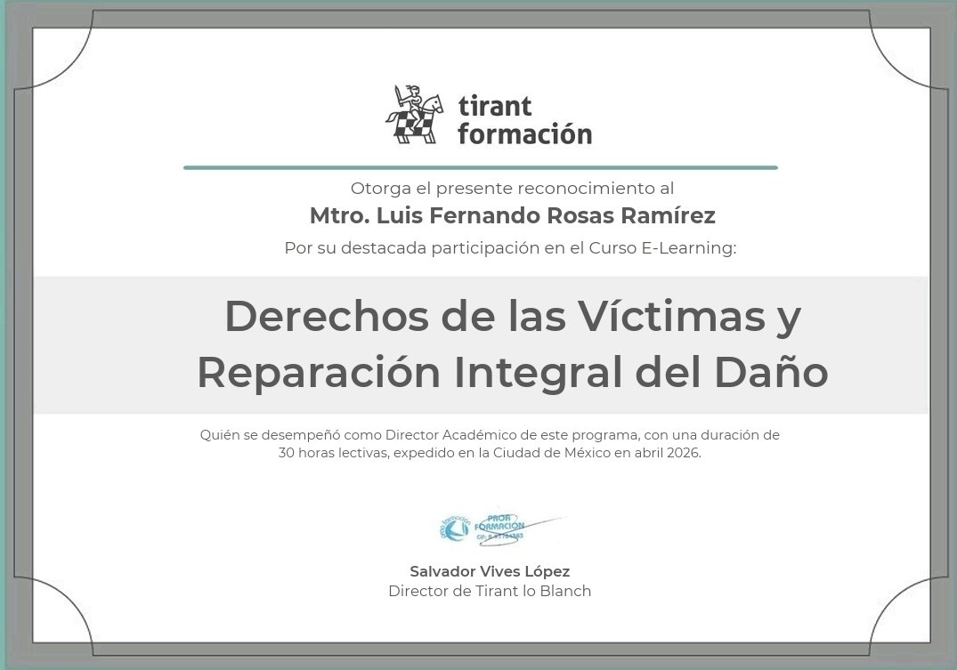Muchas gracias querida <a href="/Laistv/">Laura Torres</a> por invitarme a esta Dirección Académica. Y a <a href="/Tirantmexico/">Tirant México</a> por la confianza.