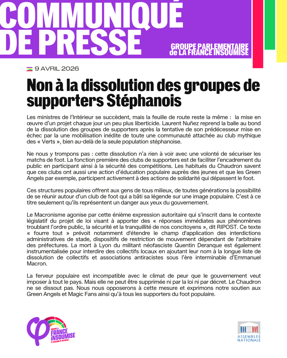 La France Insoumise à l'Assemblée nationale tweet media