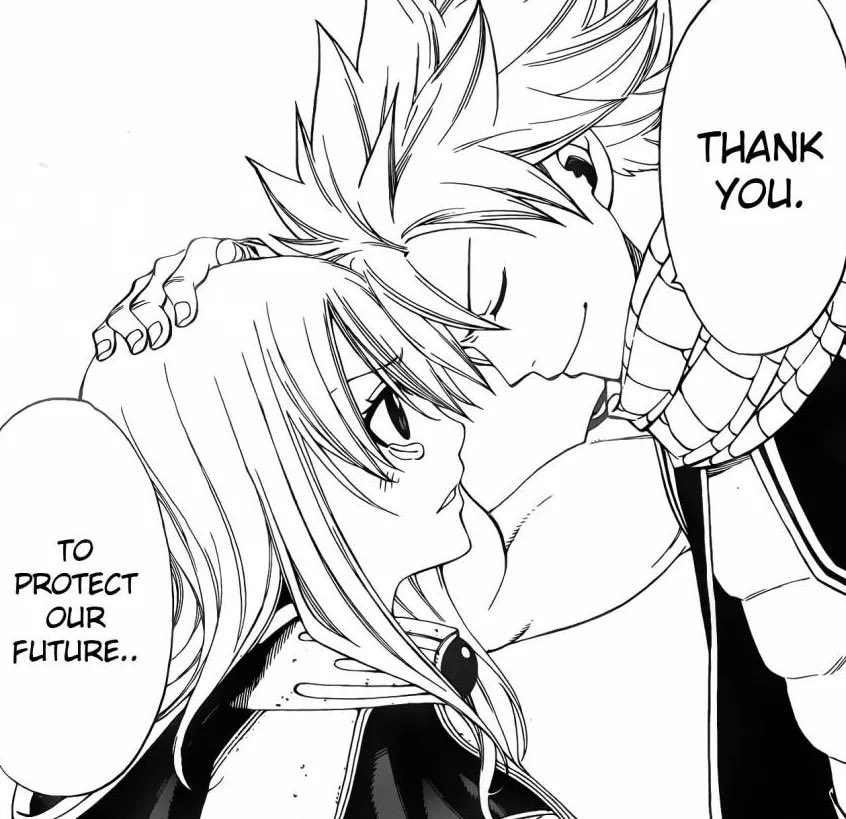 aruberonas's tweet photo. one of my favourite things about nalu is natsu with future lucy.

the torch natsu is holding symbolizes his gratitude for all the pain and effort she put into saving his timeline. he plans to take over while he's letting her take refuge from it all by sitting right behind him ♡ https://t.co/yDVfTq33xg