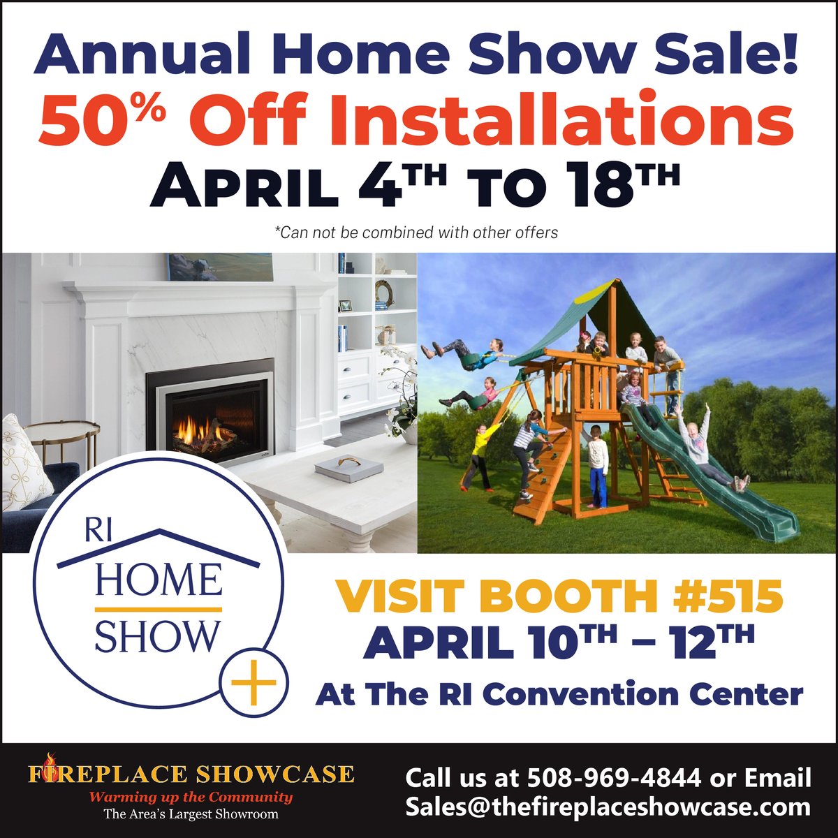 TheFireplacesMA's tweet image. 🔥 50% OFF Installation!
April 4–18 | Booth #515 (Apr 10–12)
RI Convention Center
📞 508-969-4844
#HomeShow #Sale